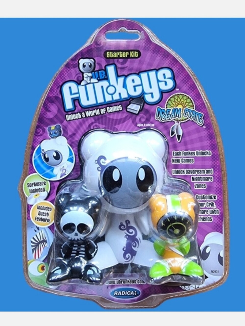 🆕️ U.B. Funkeys Starter Kit Radica Dream State Bones & Drift 2008